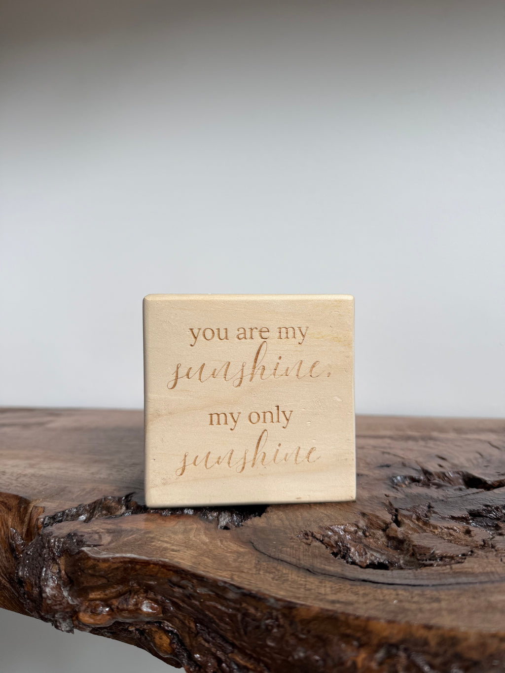 Baby Stats Wooden Block