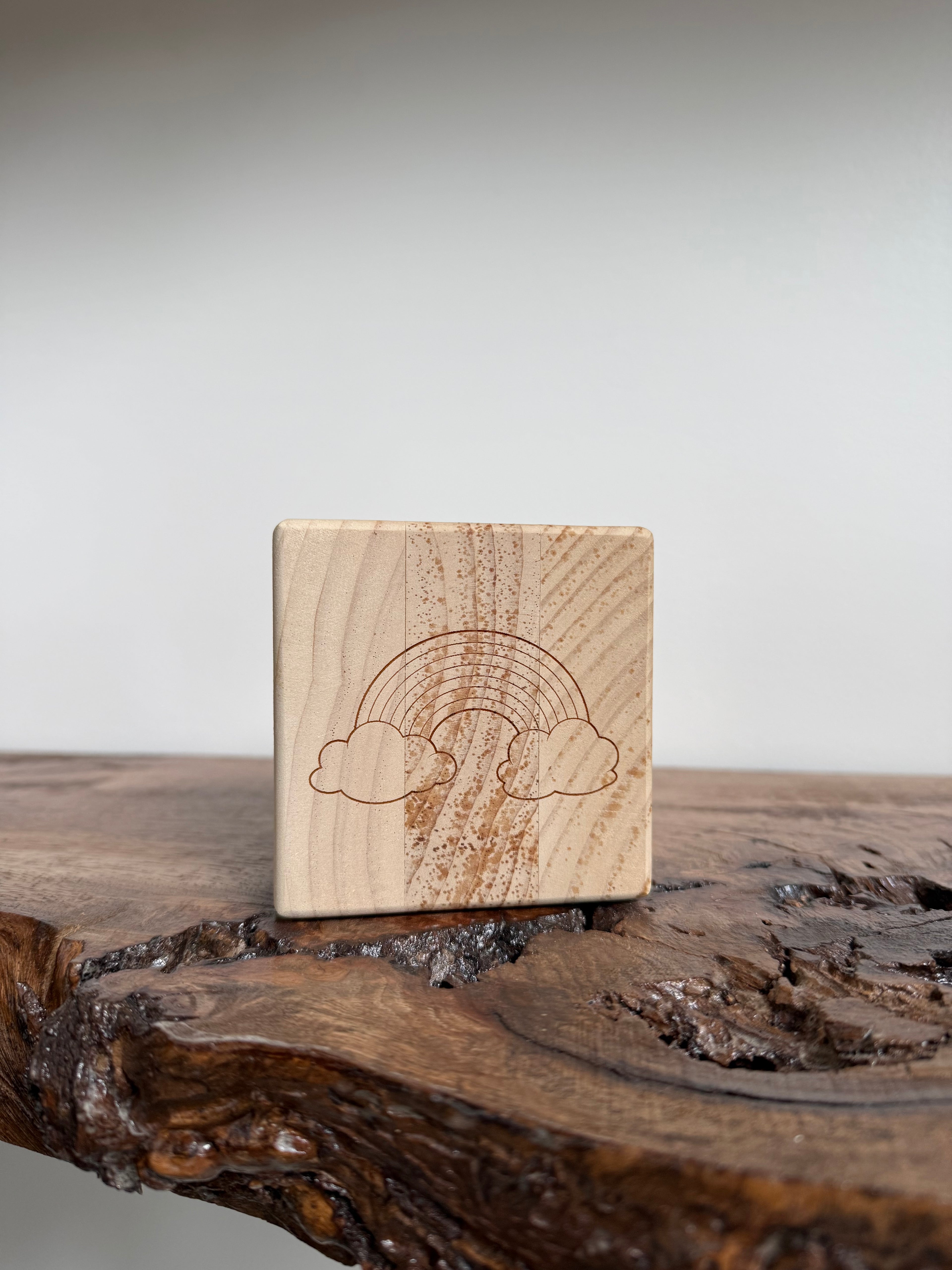 Baby Stats Wooden Block