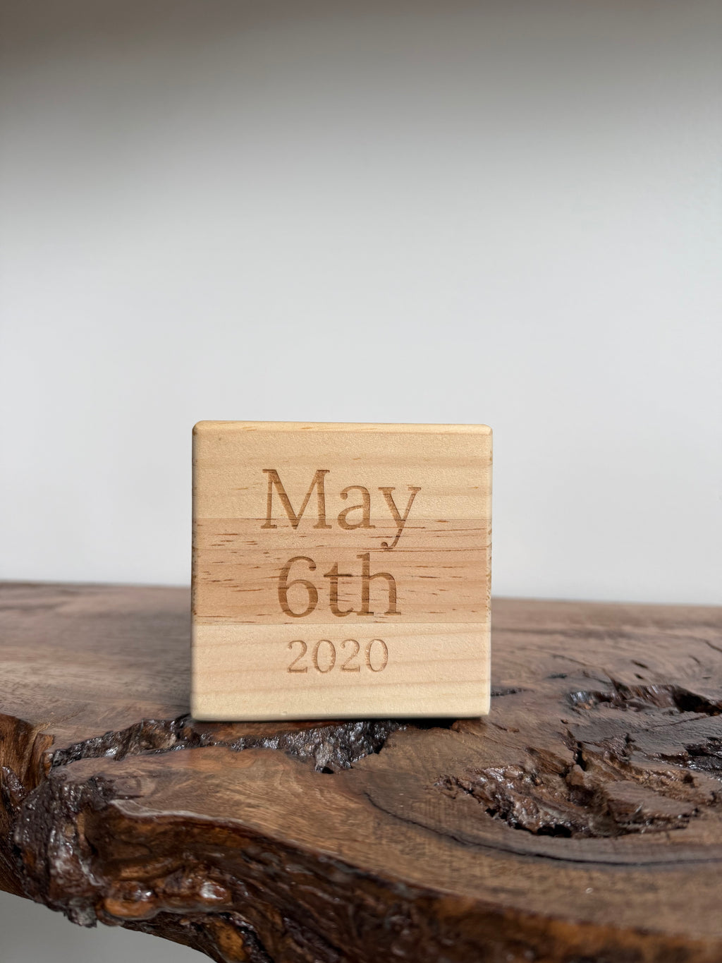 Baby Stats Wooden Block